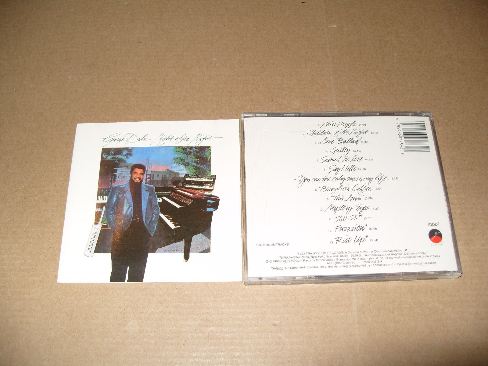 George Duke : Night After Night 1989 -CD EXCELLENT/BOOKLET HAS CREASING(GOOD)