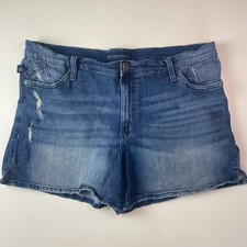 Rock Republic Kimber Distressed Denim Shorts Blue Medium Wash Womens 18