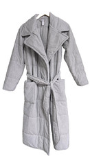 Stars Above Robe Womens XS/S Gray Quilted Kimono Belted Long Jersey Lounge Cozy