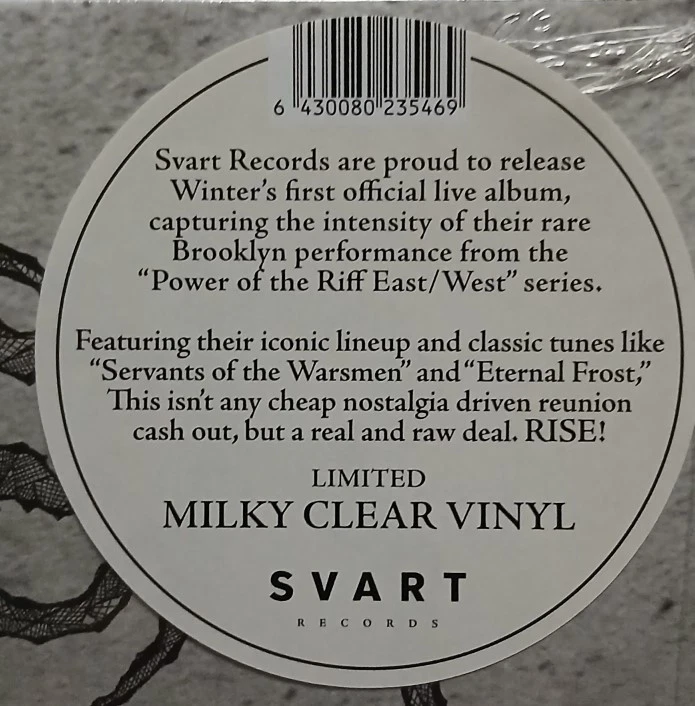 Winter - Live In Brooklyn NY 09/02/2012 - 12" LP (color) - Photo 2/3