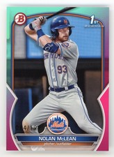 2023 BOWMAN DRAFT NOLAN MCLEAN /199 1st GRADIENT AQUA & PINK #BD-96 METS