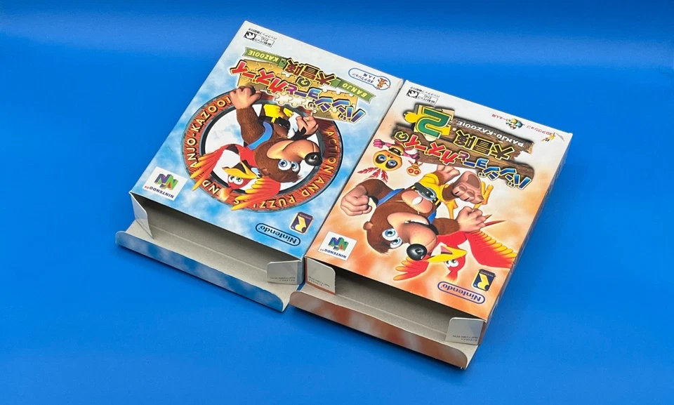 Lot 2 Banjo & Kazooie 1 2 BOX set Nintendo 64 Japanese 1998 - Image 2 of 4