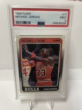 1988 FLEER #17 MICHAEL JORDAN BULLS HOF PSA 9