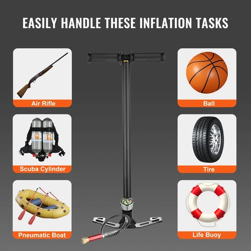 3 Stage PCP 4500PSI Air Gun Rifle Filling Stirrup Pump Hand Pump Pressure - Picture 6 of 12