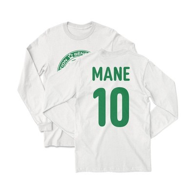 Senegal 10 Mane 2-Sided Jersey-Style Soccer Long Sleeve T-Shirt