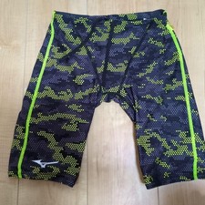 Mizuno competitive swimsuit camouflage pattern black/yellow