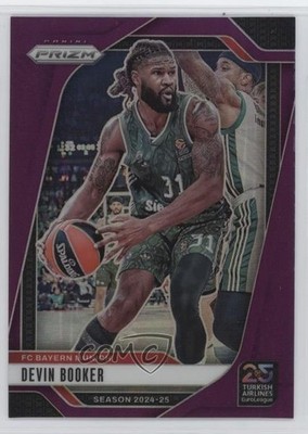 2024 Panini Prizm Turkish Airlines EuroLeague Purple 24/99 Devin Booker #136 b6y