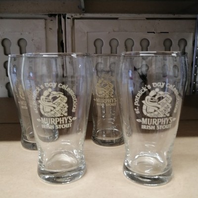 Murphy´s Irish Stout Bier 4x Bierglas (1 Pint)  Murphys St. Patrick´s Day