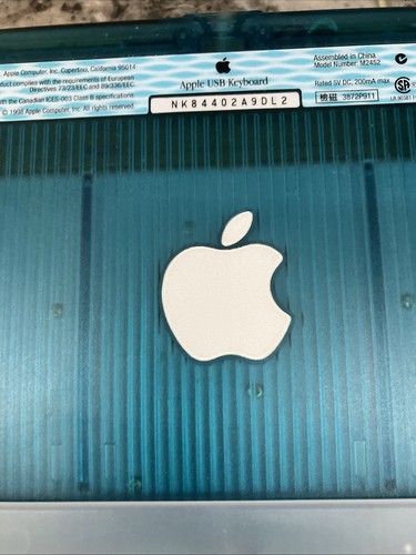 Vintage Retro Apple USB Keyboard (M2452) & Mouse (M4848)-iMac Bondi Blue-TESTED! - Picture 8 of 11