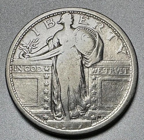 1917  TYPE 1  STANDING LIBERTY QUARTER   VG+ DETAILS  #1899