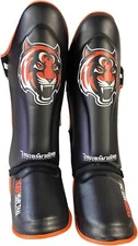 Tiger Pro Shin Guards MMA Martial Arts Muay Thai Kickboxing Leg Instep Protec...