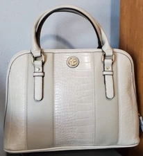 Giani Bernini Croco Dome Satchel Flax