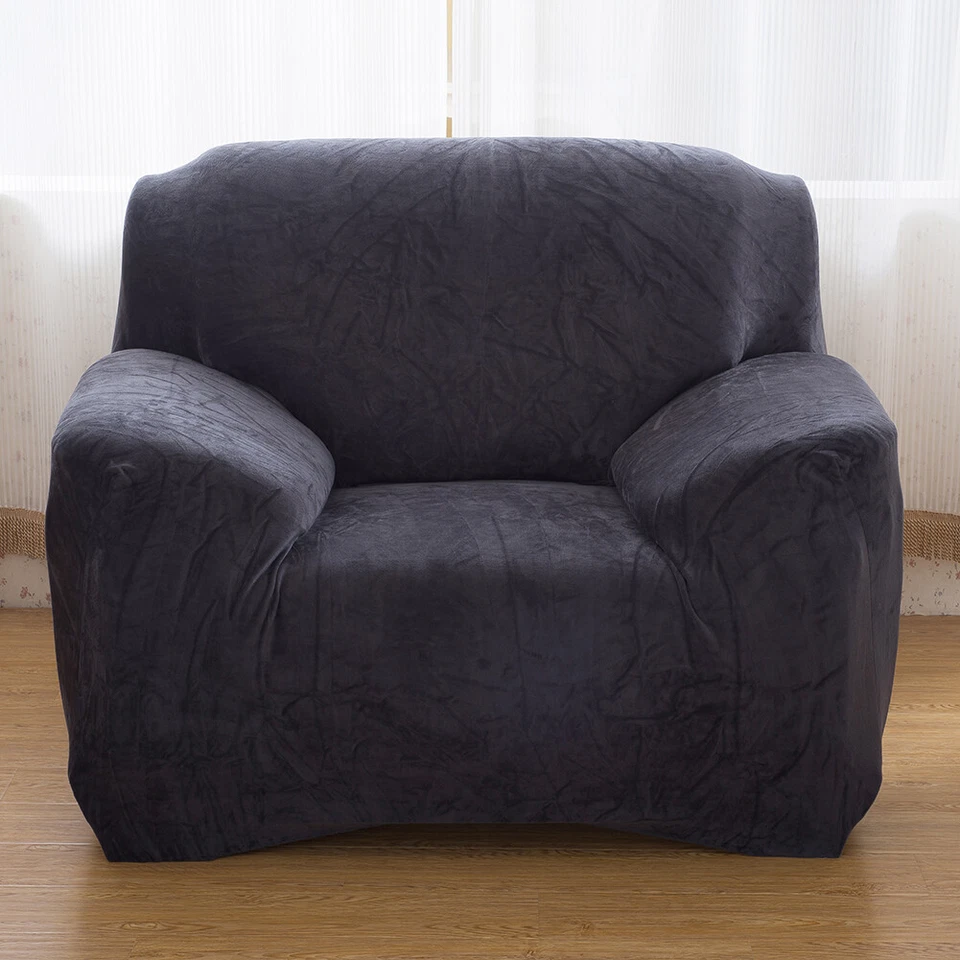 Funda de sofá de felpa elástica funda de sofá 1/2/3/4 plazas protector todo incluido Foto 4 de 4