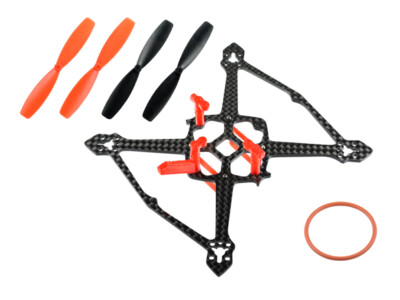 Microheli Carbon Fiber Frame With Propellers (RD) - MOBULA7 HD