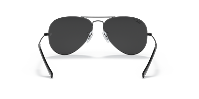 Ray-Ban Aviator Total Black Polarized 58 mm Sunglasses  display picture 1
