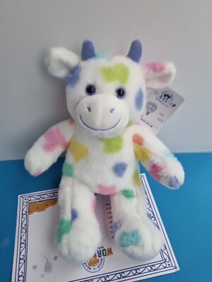 Build A Bear bunte Kuh neu mit Etikett Plüsch 