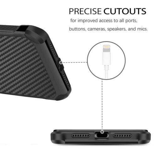 For iPhone 15 14 13 12 11/Pro/Max/XR/X/8/7 Carbon Fiber Hard Case+Tempered Glass - Picture 7 of 92