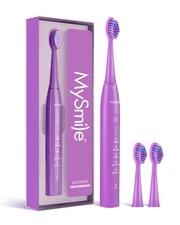 MySmile Sonic Waterproof Electric Toothbrush 5 Cleaning Modes 3 Brush Heads
