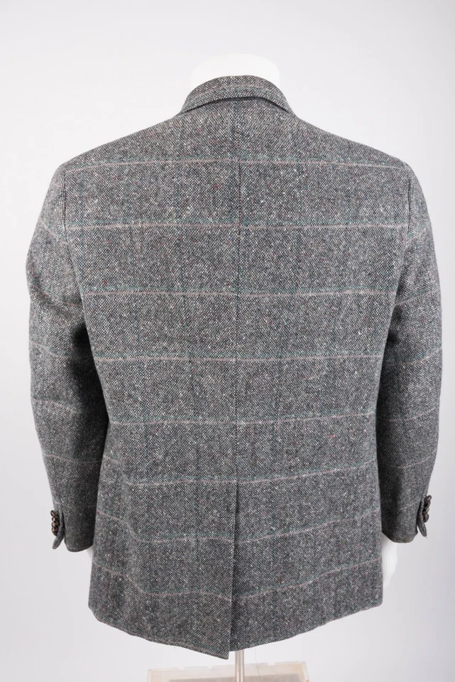 Blazer Traje Chaqueta 42 R 100% Lana Gris Racquet Club Para Hombre Manx Inglés Tweed Foto 2 de 4