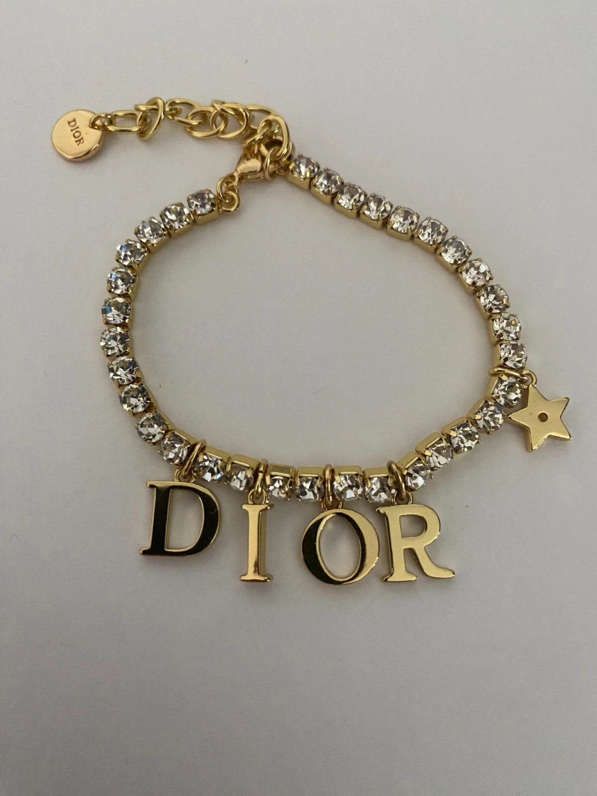 Bracelet DIOR Révolution Couleur Or Jaune Doré Cristaux Homme Femme
