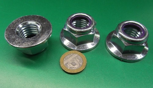 Flange Lock Nut Grade F Zinc Steel RH, 3/4"-10 x 1 1/8" W x 13/16" H, 10Pcs - Picture 5 of 14