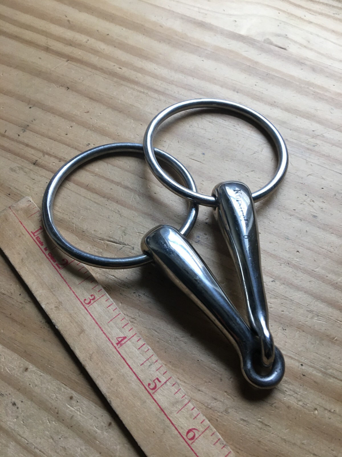 Vintage Korsteel Horse 6" Equine Loose Ring Snaffle French Link Bit Stainless