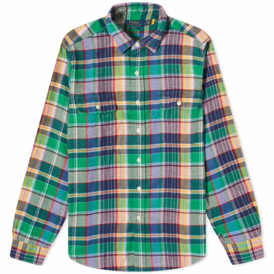 $148 Polo Ralph Lauren Men's Brushed Flannel Plaid Check Shirt