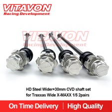 Juego de ejes Vitavon HD acero + 30 mm CVD rosca M12X1.0 para XRT ancho X-MAXX 1/5
