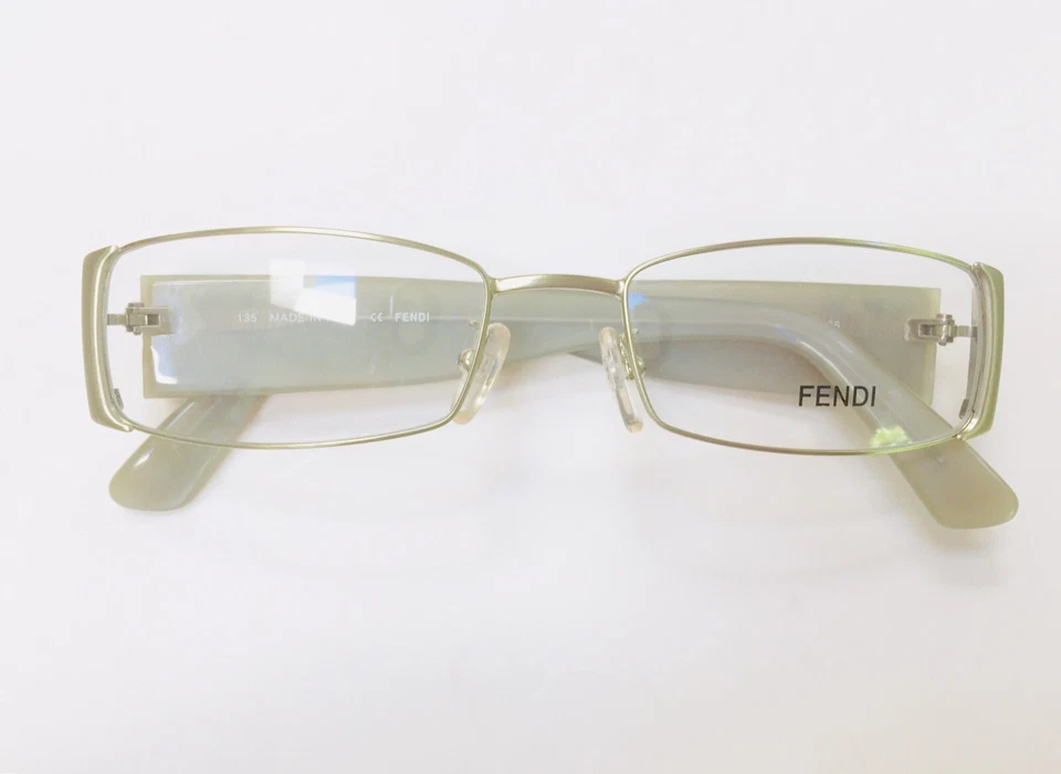 Nuevas gafas para mujer FENDI de diseñador monturas auténticas verdes F818R metal verde Foto 2 de 4