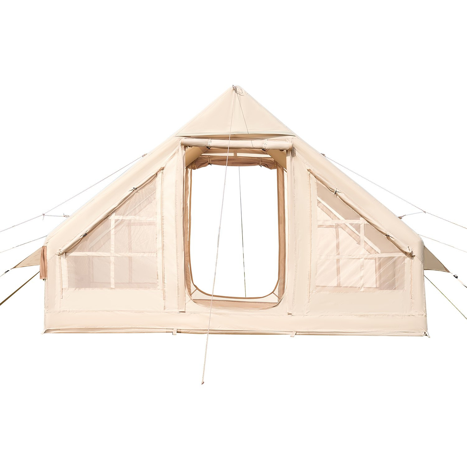 Inflatable Glamping Tent 3-5 Person 4-Season Waterproof Yurt w/ Stove Jack Pump