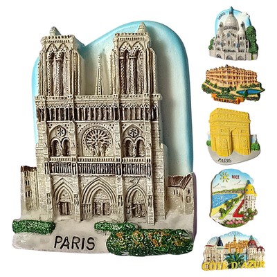 1x Notre Dame Cathedral Paris France 3D Tourist commemoration Fridge Magnet