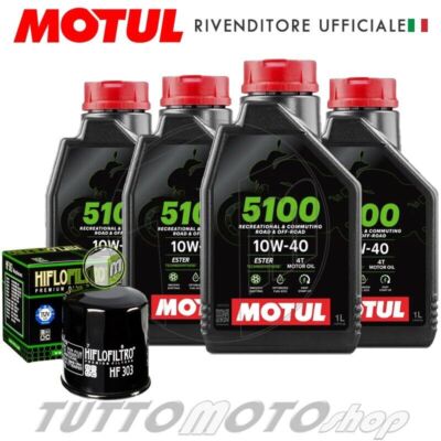 KIT TAGLIANDO HONDA HORNET 600 2003 2006 MOTUL 7100 10W40 FILTRI HIFLO