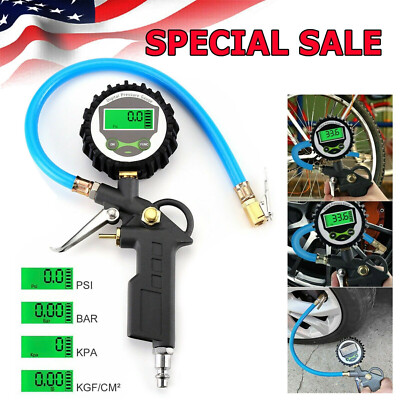 #ad Digital Tire Inflator with Pressure Gauge 250 PSI Air Chuck for Truck Car Bike $15.95