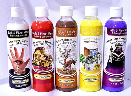 AURA BATH & FLOOR WASH LOVE, MONEY, FAST LUCK, REMOVE JINX 8 FL OZ.