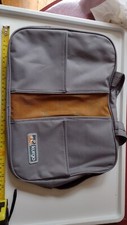 Kurgo Dog Supplies Bag Travel Zipper Bag Grey Dog Pattern 13x10x3 With Pocket GC