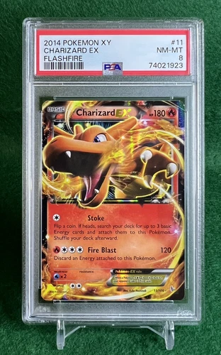 2014 Pokémon XY Charizard EX Flashfire #11/106 PSA NM-MT 8