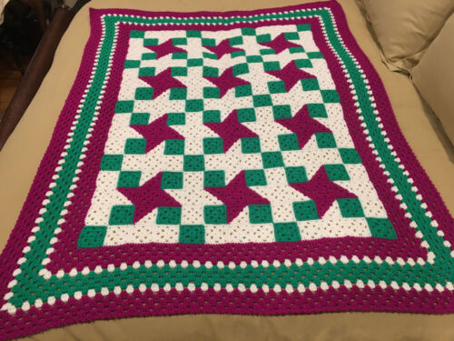 Handmade Afghan Throw / Blanket - Designer Collection  - Picture 1 of 8