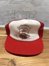 Vintage Old Mills Preservation Society Farming Lumber Mesh Trucker Hat 80's -NEW