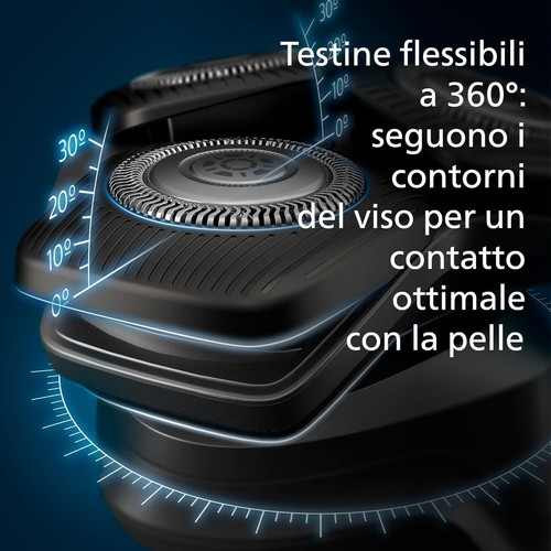 Rasoio elettrico Philips S5000 Wet & Dry in grigio carbonio modello S5887/13 - Foto 6 di 9