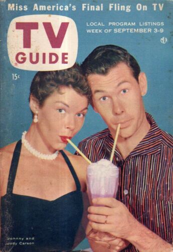 1955 TV Guide September 3 - Johnny Carson; Lee Ann Meriwether; Brooklyn Dodgers - Picture 1 of 1