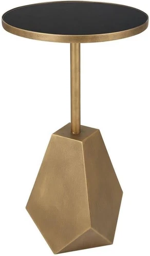 Comet Antique Bronze & Black Stylish Accent Table - Picture 1 of 5