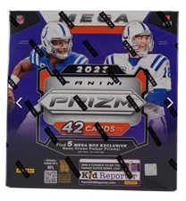 2023 Panini Prizm NFL Football Mega Box Neon Green Pulsar Factory Seal 42 Cards