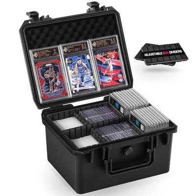 Sports Trading Card Storage Box - Waterproof Hard Case for PSA, MTG, TCG, Collec