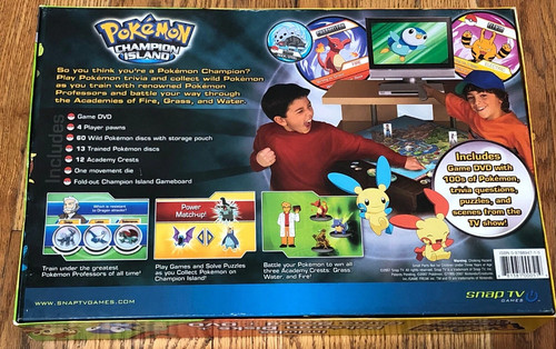 Pokemon Champion Island DVD Juego de Mesa Snap TV 2007 Completo - Imagen 2 de 6
