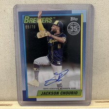 2025 Topps Series 2 35th Anniversary Jackson Chourio Auto - Brewers /10 #90AU-JC