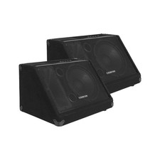 Sound Town 2-Pack Powered DJ PA Stage Monitor Speakers 10  300W with Compr