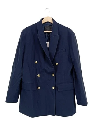 ZARA Blazer long Dames Blazer T EU 38 bleu foncé style décontracté - Photo 1/4