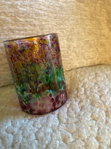 Handblown art Glass Drinking Tumbler Signed 1998 Murano?