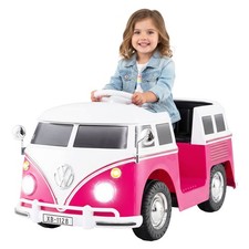Licensed Volkswagen Ride-on Bus w/ Cup Holder, LED Headlights, Music  Horn