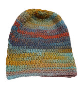 Handmade Crochet Beanie Hat Unisex Kids Head Size 18 In